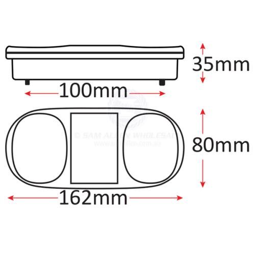 Led Trailer Light 162mm RH with 8.3m Cable