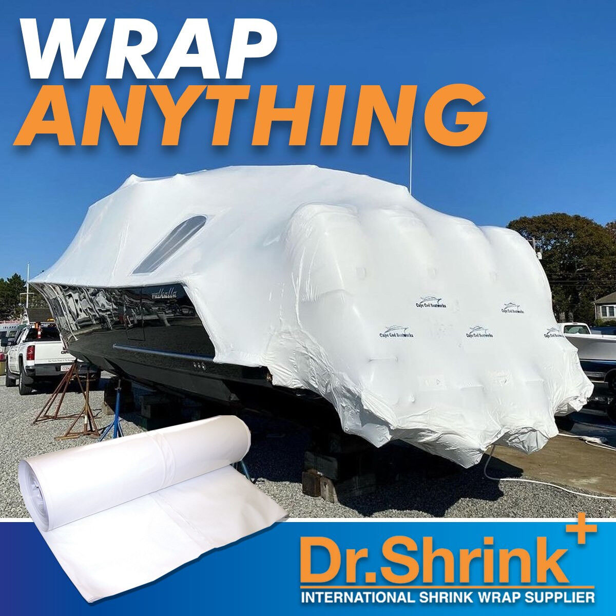 40' X 100' Shrink Wrap 10 Mil (254 Um) White