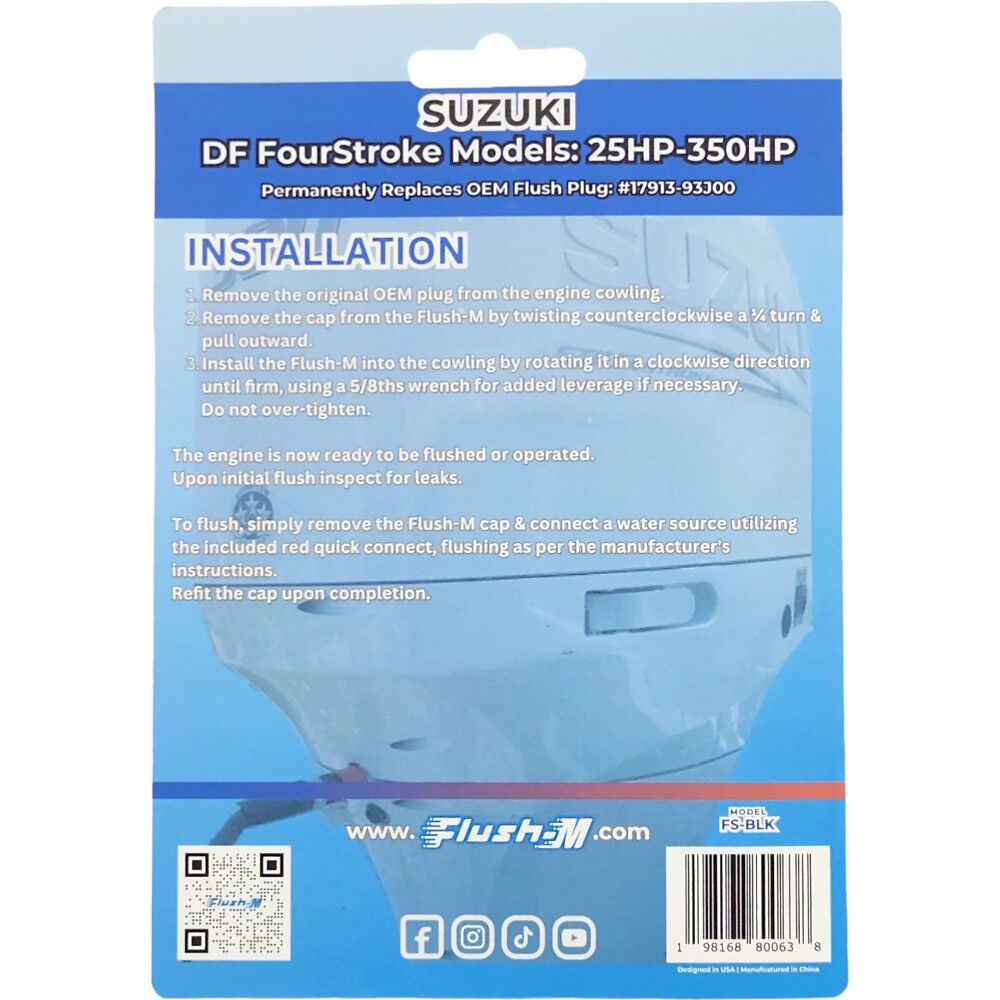 Suzuki Quick Flushing Plug Solution 17913-93J00