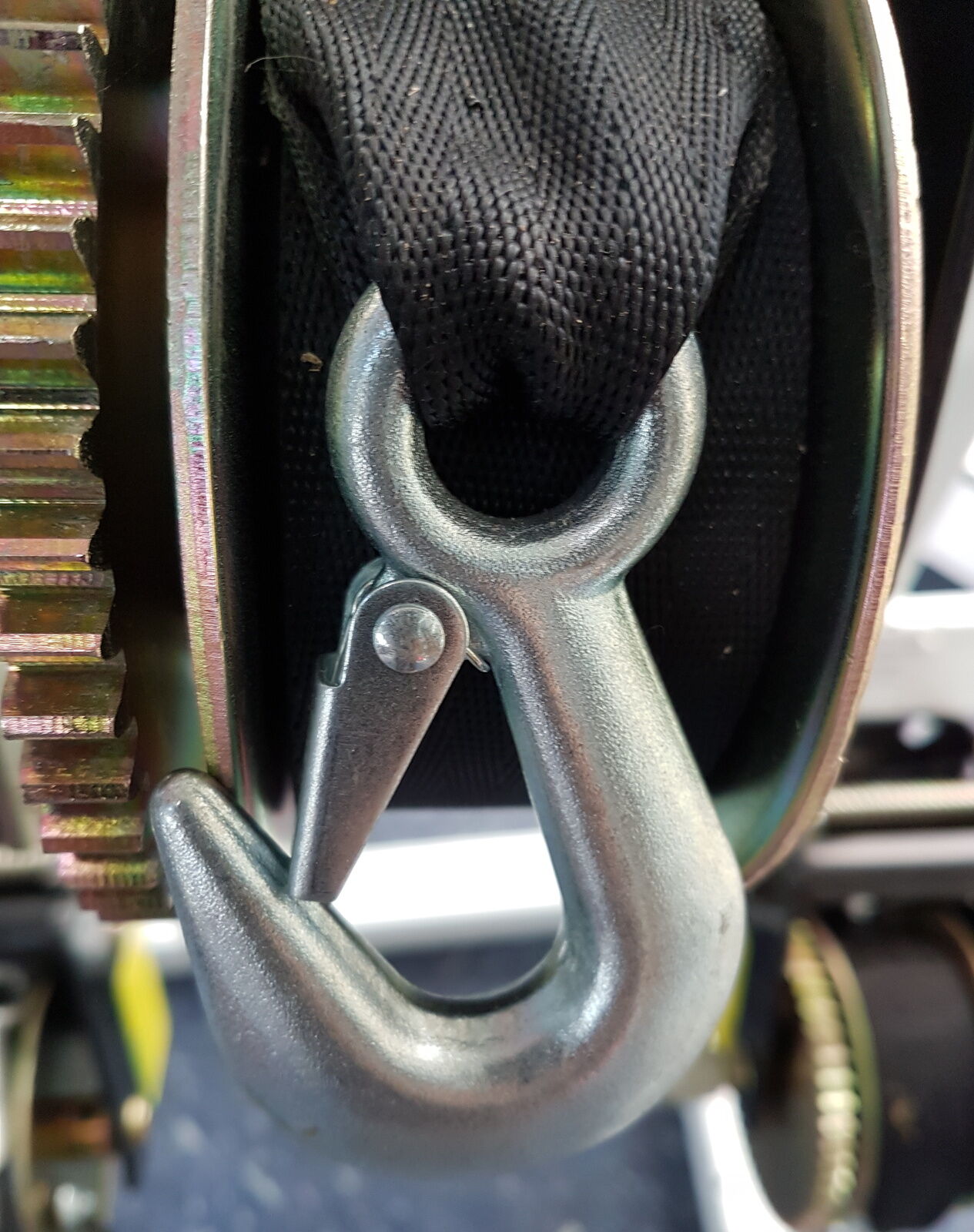 Jarrett Winch 3-Speed 800kg 7.5m Webbing and Snap Hook Cover