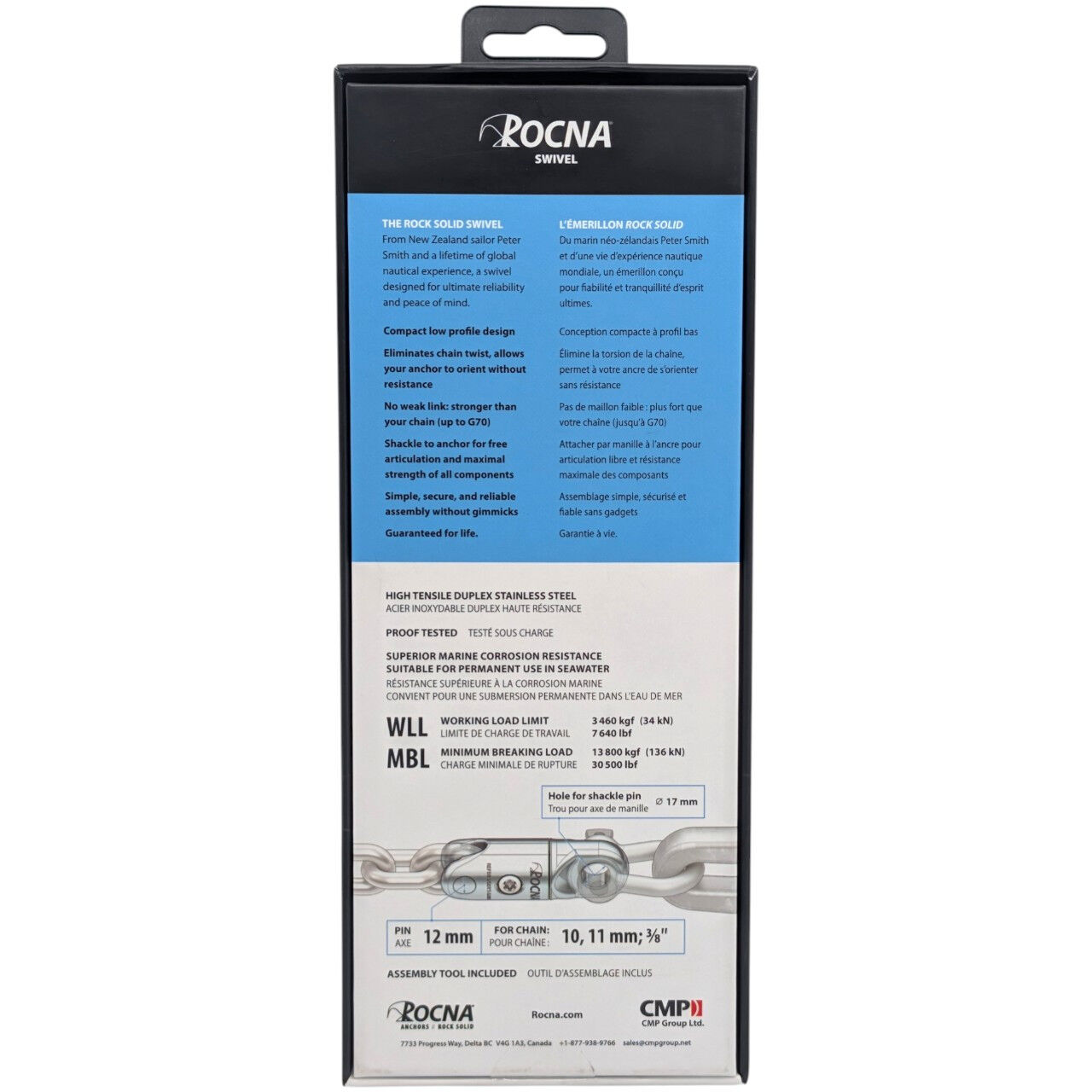Rocna Anchors Stainless Steel Swivel for 10mm,11mm Chain
