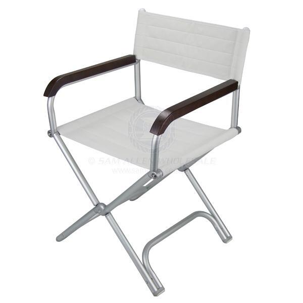 RELAXN® Eez-In  Folding Compact Boat Deck Chair White Marine Grade Alu Frame