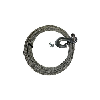 Jarrett Steel Core Winch Cable 5mm x 7.5m with Snap Hook Trailer Marine
