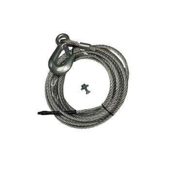 Jarrett Steel Core Winch Cable 6mm x 7.5m with Snap Hook Trailer Marine