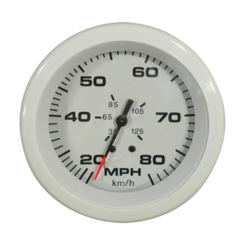 VeeThree Instruments Speedo Kit Arctic White 0-80 Mph