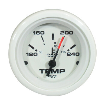 VeeThree Instruments Water Temperature Gauge Arctic White 120-240F