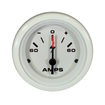 VeeThree Instruments Ammeter Arctic White 60-0-60