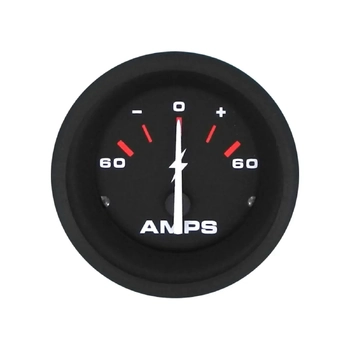 VeeThree Instruments Black Amega Domed Ammeter Gauge 60-0-60 