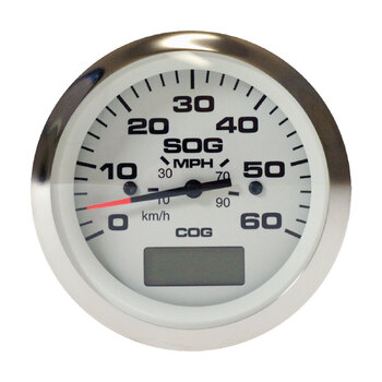 VeeThree Instruments LIDO Pro GPS Speedometer White 0-60mph