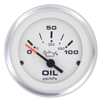 VeeThree Instruments Oil Pressure Gauge 0-100PSI Lido Pro Domed
