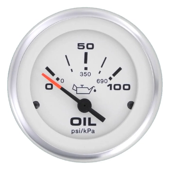 VeeThree Instruments Oil Pressure Gauge 0-100PSI Lido Pro Domed