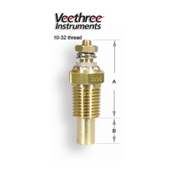 VeeThree Instruments Sender Water Temp Sgl 3/8 Npt