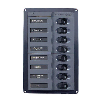 BEP Switch Panel 8Cb Vert 12-24V
