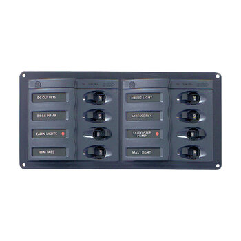 BEP Switch Panel 8Cb Horz 12-24V