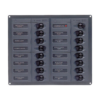 BEP Switch Panel 16Cb 12-24V No Meter