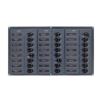 BEP Switch Panel 24CB Horizontal 12-24V