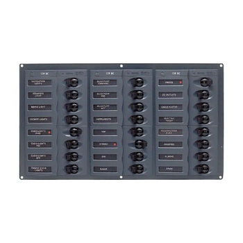 BEP Switch Panel 24CB Horizontal 12-24V