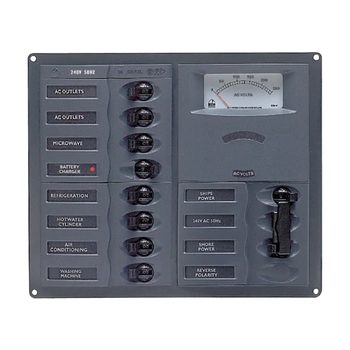 BEP Switch Panel 8Cb Ac Horz Digital