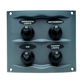 BEP 4 Way Switch Fuse Panel 12-24V Grey