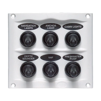 BEP Switch Panel 6 Way Fuse 12-24V White