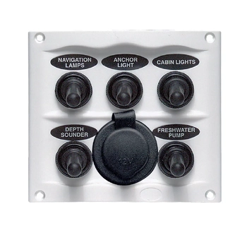 BEP Switch Panel 5 Way Power Socket White