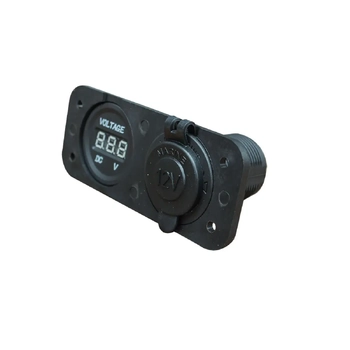 Power Socket 12V And Voltmeter 5-30Vdc