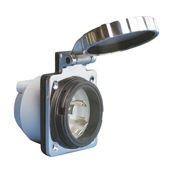 Marinco Power Inlet Socket 16A 220-250V Stainless Steel