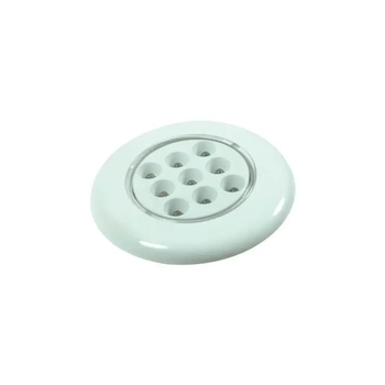 Light Cabin Recessed Wh Rnd 9 S/Brt Led