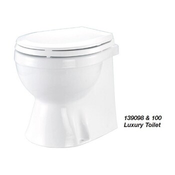 TMC Luxury Toilet Bowl with Enclosed Motor 12V Boat Marine Trailer