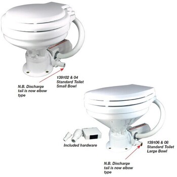 TMC Standard Electric Toilet Small Bowl with Motor Cover 24V Boat Marine