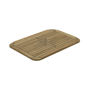 Table Teak Nautic Star Soft Sqre 90X58Cm