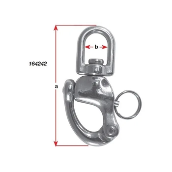 Snap Shackle Swivel Eye G316 S/S 70Mm