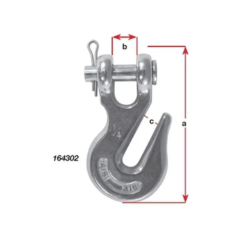 Hook Clevis Grab G316 S/S 1/4