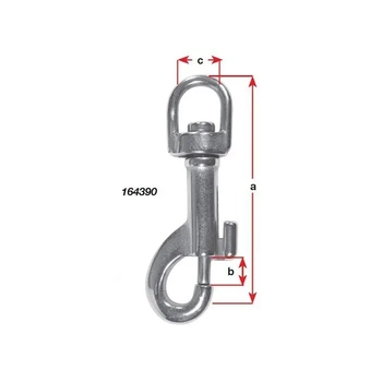 Hook Snap Bolt Swivel Eye G316 S/S 64Mm