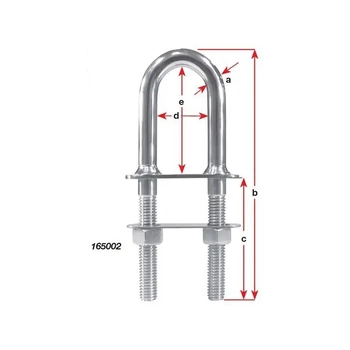 Marine Town U Bolt G304 S/S 3/8 X 76Mm