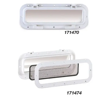 Jim Black Portlight Open Rect Mould Wh 67X241Mm Id