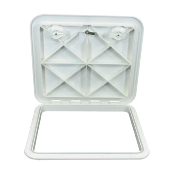 Ceredi 375x383mm Europa Access Hatch White with Key Lock 