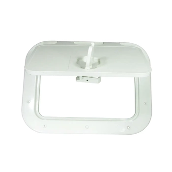 Marine Access Hatch 348mm x 596mm White Luran Plastic Recessed UV Resistant Boat