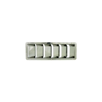 325 x 112mm Louvre Vent Stainless Steel Flat Top Boat Marine Caravan
