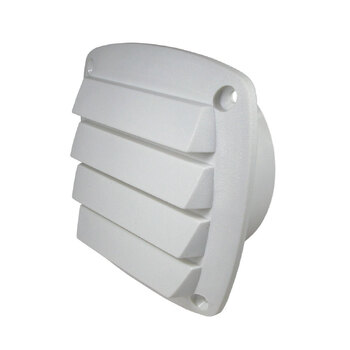 Easterner Vent Louvre Plastic White C/W 100mm Tail