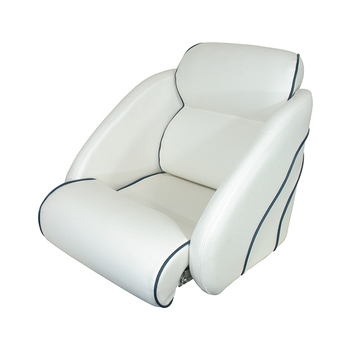 BLA Boat Pilot Seat White Vinyl Marine Fishine Upholstered
