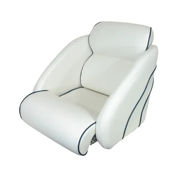 Boat Pilot Seat White Vinyl Marine Fishine Upholstered