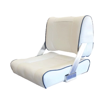 Boat Flip Back Seat White Marine Fishing Upholstered