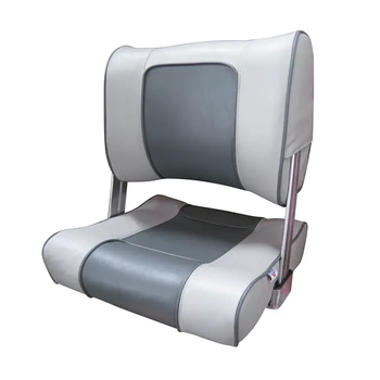 Boat Flip Back Seat Grey/Charcoal Marine Fishing Upholstered