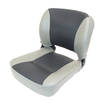 Navigator Fold Down Seat Black and Grey Marine Fishing Upholstered