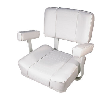 Seat Deluxe Upholstered White No Arms
