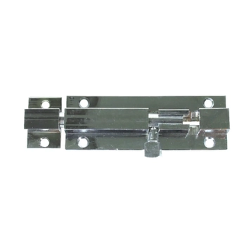 Barrel Bolt Door Lock Chrome Brass 50mm