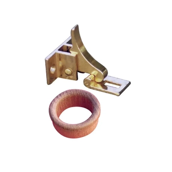 Catch Finger Brass C/W Teak Ring