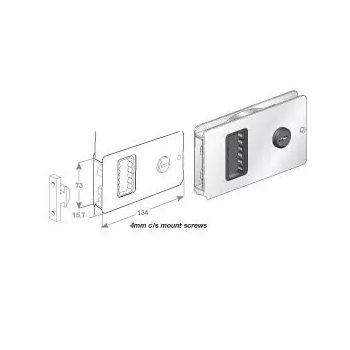 Southco Lock Door Flush Sliding S/S