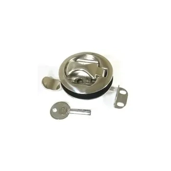 Marine Town Catch Door Pull C/W Lock S/S 60Mm Od